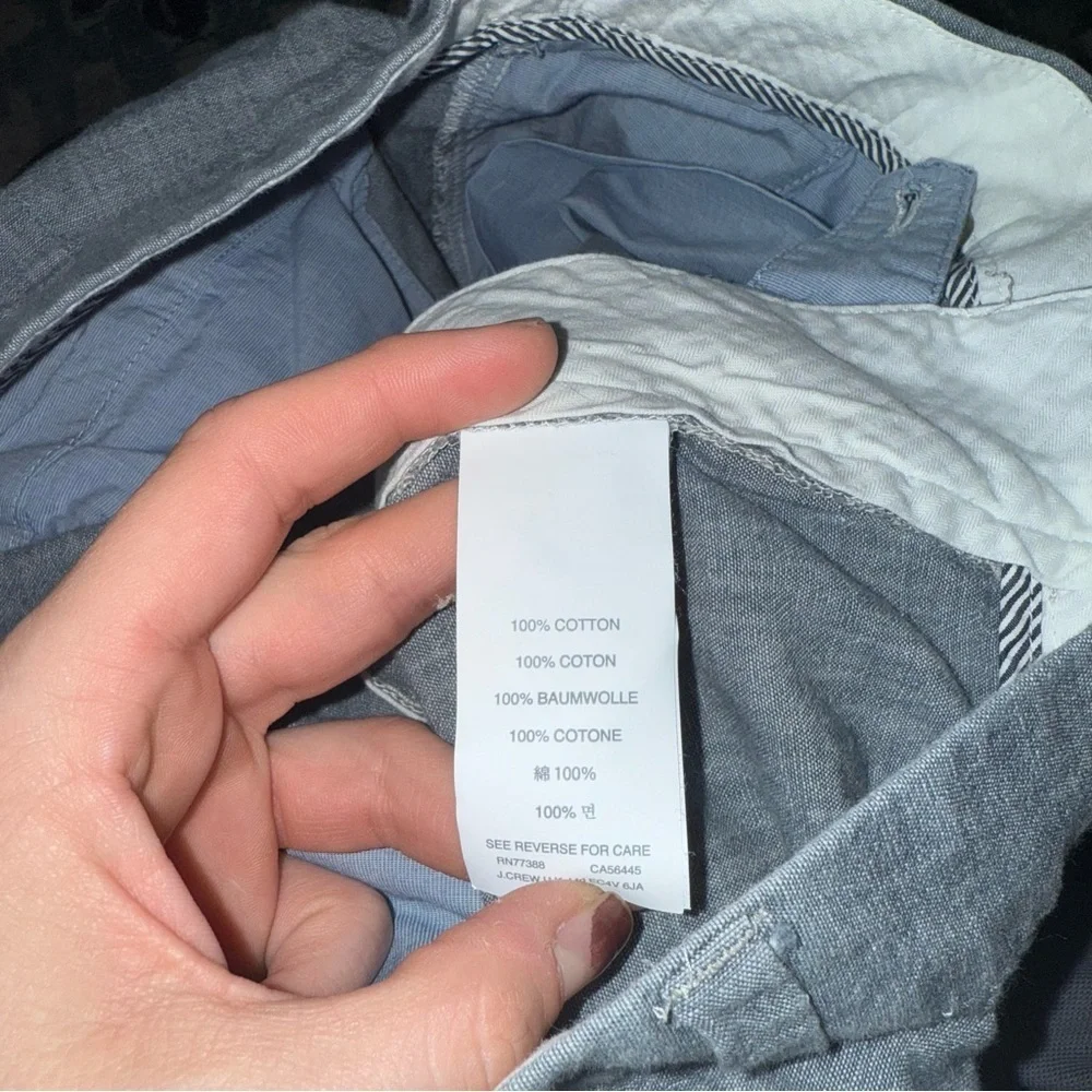 Gray J.Crew Club Chambray Cotton Shorts – Size 36W